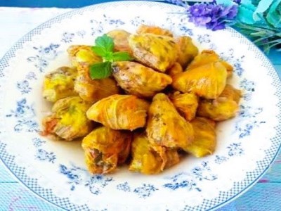 Κολοκυθοκορφάδες γεμιστοί με&nbsp;πλιγούρι