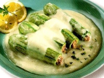 Κολοκυθάκια γεμιστά με&nbsp;αυγολέμονο