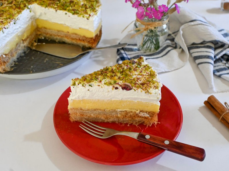 Εκμέκ κανταΐφι με κρέμα&nbsp;βανίλιας